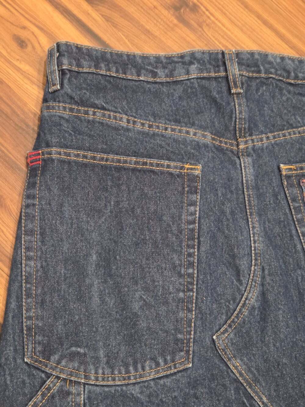 BDG Urban Outfitters Patchwork Denim Maxi Carpenter Skirt Size Large - Picture 6 of 15